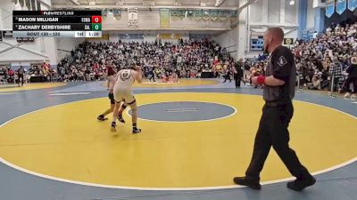 120 lbs Quarterfinal - Mason Milligan, First State Military Academy vs Zachary Derbyshire, Salesianum