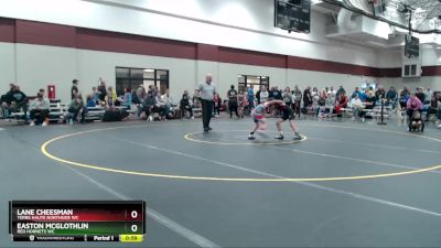 64-68 lbs Semifinal - Lane Cheesman, Terre Haute Northside WC vs Easton McGlothlin, Red Hornets WC