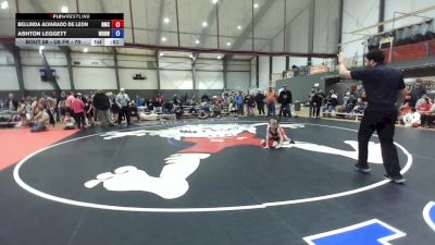 U8 FK - 70 lbs Champ. Round 2 - Ashton Leggett, White River Hornets Wrestling Club vs Bellinda Alvarado De Leon, Hillsboro Mat Club