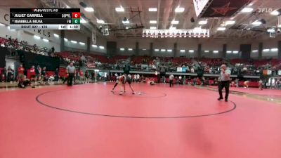 126 lbs 1st Place Match - Juliet Carrell, Coppell vs Isabella Silva, Lewisville Flower Mound