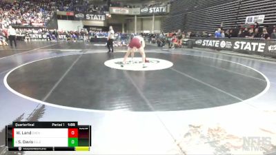 2A 182 lbs Quarterfinal - Sean Davis, Ellensburg vs Waylen Land, W. F. West