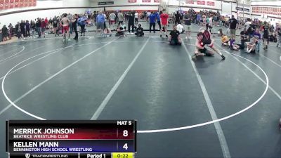 190 lbs Round 3 - Merrick Johnson, Beatrice Wrestling Club vs Kellen Mann, Bennington High School Wrestling