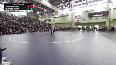 155 lbs Quarterfinal - Elizabeth Reyes, BIRMINGHAM vs Sofia Townsley, Palisades