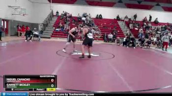 285 lbs Quarterfinal - Miguel Camacho, Toppenish Boys vs Garrett Bickley, Anacortes