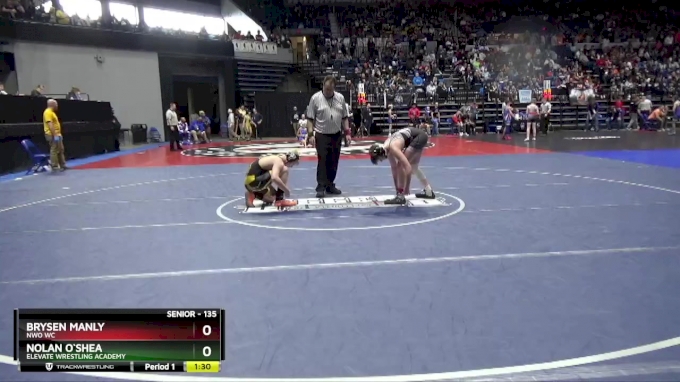 135 lbs Champ. Round 1 - Brysen Manly, NWo WC vs Nolan O`Shea, Elevate ...