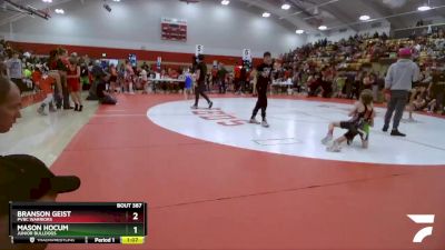 67-70 lbs Round 1 - Branson Geist, PVBC WARRIORS vs Mason Hocum, Junior Bulldogs