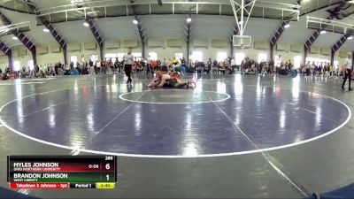 285 lbs Quarterfinal - Brandon Johnson, West Liberty vs Myles Johnson, Ohio Northern Univerity