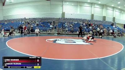 110 lbs Cons. Semi - Lyric Warner, MI vs Landon Rusnak, OH