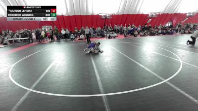 12U Boys - 108 lbs Champ. Round 1 - Roderick Welsing, Wisconsin vs Carson Lehman, Warrior Youth Wrestling