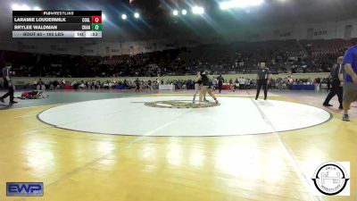 160 lbs Consi Of 8 #1 - Laramie Loudermilk, Coalgate vs Brylee Waldman, Chandler JH Girls