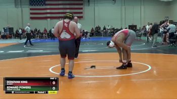 285 lbs Champ. Round 2 - Donovan King, Olivet vs Edward Powers, Hiram College