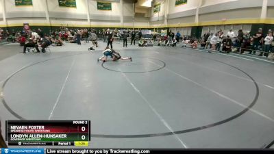 100 lbs Round 2 - Nevaen Foster, Spearfish Youth Wrestling vs Londyn Allen-Hunsaker, Governor Wrestling