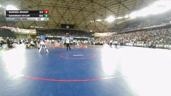 Girls 2A 115 lbs Cons. Semi - Savannah Taylor, Rogers (Spokane) (Girls) vs Marissa Brandt, Olympic (Girls)