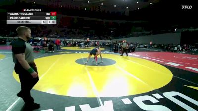 6A/5A Girls 135 Semifinal - Paige Carrier, Westview Girls vs Alana Troullier, Mountain View Girls