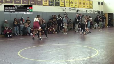 197 lbs Cons. Round 1 - Desen Knight, Chabot College vs Noah Hargrave, Sacramento City College