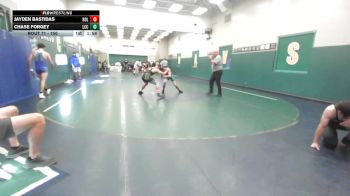 150 lbs Champ. Round 1 - Jayden Bastidas, Holtville vs Chase Forgey, La Costa Canyon