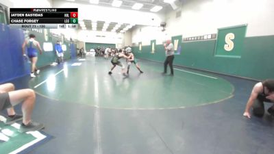 150 lbs Champ. Round 1 - Jayden Bastidas, Holtville vs Chase Forgey, La Costa Canyon