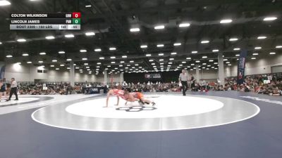 150 lbs Cons. Semis - Lincoln James, Panther Amateur Wrestling vs Colton Wilkinson, Greater Heights Wrestling