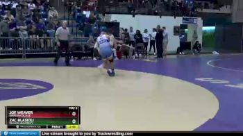 133 lbs Champ. Round 1 - Joe Weaver, Simpson College vs Zac Blasioli, Millikin University