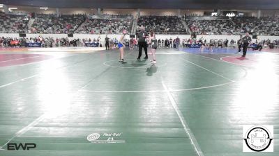 130 lbs Round Of 16 - Lainey Brauer, Mustang Middle School vs Kassie Dickerson, Glenpool JH