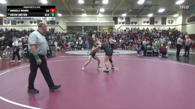 110 lbs Cons. Round 2 - Angela Wang, Iowa City West vs Devin Meyer, Oelwein