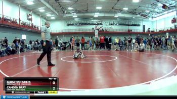 65 lbs Quarterfinal - Camden Bray, Corydon Wrestling vs Sebastian Stilts, New Palestine Junior High