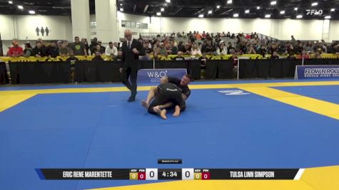 Tulsa Linn Simpson vs Eric Rene Marentette 2025 World IBJJF Jiu-Jitsu No-Gi Championship