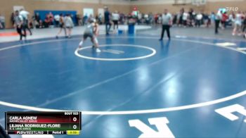 115lbs Cons. Round 4 - Carla Agnew, Naches Valley (Girls) vs Liliana Rodriguez-Flores, R. A. Long (Girls)