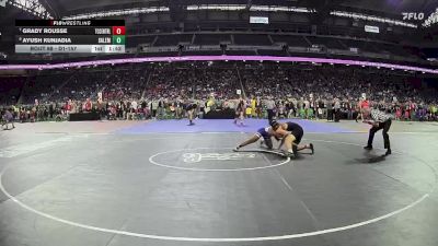 D1-157 lbs Champ. Round 1 - Grady Rousse, Traverse City Central HS vs Ayush Kunjadia, Salem HS