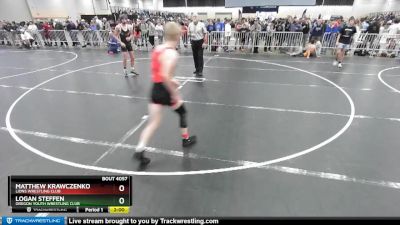 120 lbs Champ. Round 1 - Logan Steffen, Oregon Youth Wrestling Club vs Matthew Krawczenko, Lions Wrestling Club