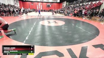 215 lbs Champ. Round 2 - Brody Rudolph, WAUCONDA vs Roman Janek, EDWARDVILLE (HS)