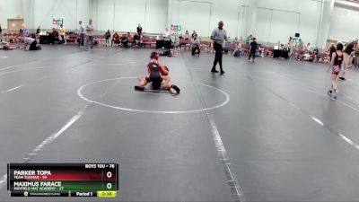 76 lbs Quarterfinal - Parker Topa, Team Tugman vs Maximus Farace, Mayfield Mat Academy