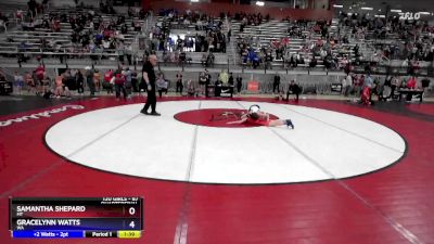 87 lbs Quarterfinal - Samantha Shepard, MT vs Gracelynn Watts, WA