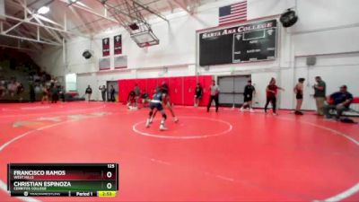 125 lbs Cons. Round 1 - Francisco Ramos, West Hills vs Christian Espinoza, Cerritos College