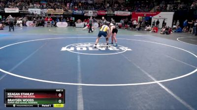 160 lbs Semifinal - Brayden Woods, Homer High School Mariners vs Keagan Stanley, Kenai Central High School