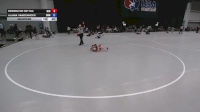 47.2-50.1 lbs Quarters - Alaina VandenHoek, South Dakota vs Remington Mittag, Moyer Elite Wrestling