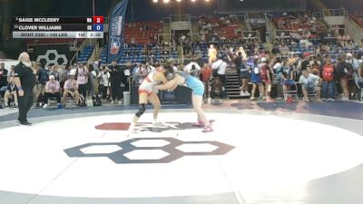 140 lbs Cons. Sub-semis - Saige McCleery, Washington vs Clover Williams, Oklahoma