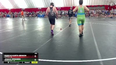 215 lbs Semis & Wb (16 Team) - Joshua Edwards, Oswego East vs Marcus Kurth-Benson, Buffalo