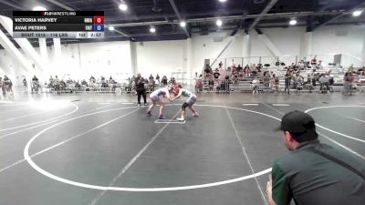 116 lbs Rr Rnd 2 - Victoria Harvey, Greater Heights Wrestling vs Avae Peters, Faito Wc