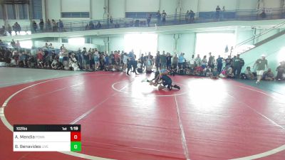 102 lbs Quarterfinal - Antonio Mendia, Poway Elite vs Brandon Benavides, Live Training Systems