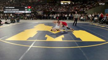 6A 144 lbs 1st Place Match - Ace Ingram, Madison vs Cuyler Johnston, Highland-P