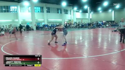 190 lbs Round 3 (8 Team) - Liberty Reeves, Indiana Smackdown Girls vs Praizh Suggs, Nebraska Black Widows