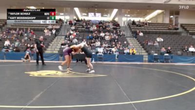 160 lbs Quarterfinal - Taylor Schulz, Wisconsin Stevens Point vs Katt Mossinghoff, Lindenwood University