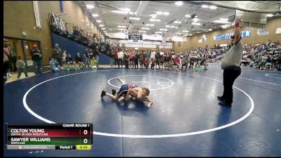 84 lbs Champ. Round 1 - Sawyer Williams, Westlake vs Colton Young, Uintah Jr High Wrestling