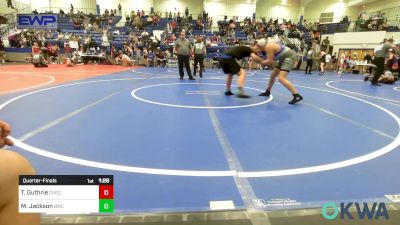 160 lbs Quarterfinal - Ty Guthrie, Checotah Matcats vs Mekhi Jackson, Berryhill Wrestling Club