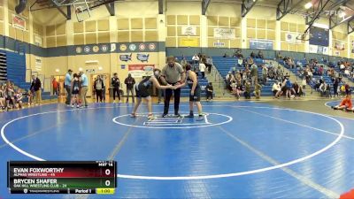 175 lbs Cross Bracket (8 Team) - Brycen Shafer, Oak Hill Wrestling Club vs Evan Foxworthy, Alphas Wrestling