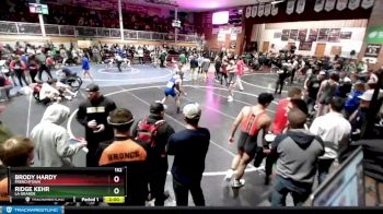 152 lbs Champ. Round 2 - Brody Hardy, Frenchtown vs Ridge Kehr, La Grande