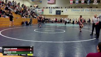 175 lbs Semifinal - Brandon Cook, Forest Grove vs Lincoln Kemper, Glencoe
