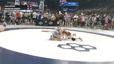 100 lbs Cons. Sub-rd Of 16 - Paige Peters, California vs Bronwynn Garrett, Nevada