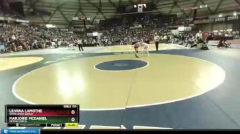 Girls 110 lbs Cons. Round 5 - Lilyana Lamothe, White River (Girls) vs Marjorie McDaniel, Orting (Girls)